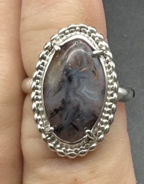 Rare Trenton Agate Sterling Silver Ring